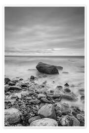 Poster  Granite in the Baltic Sea (long exposure) - Heiko Mundel