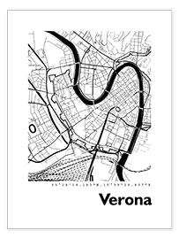 Poster Mappa della città di Verona