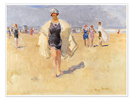 Poster Signora sulla spiaggia di Viareggio