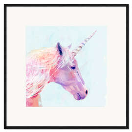 Stampa artistica con cornice  Unicorno mistico - Victoria Borges