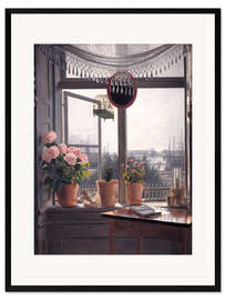 Stampa artistica con cornice  Vista dalla finestra dell'artista - Martinus Rørbye